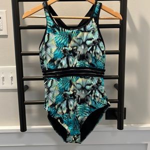 Beach house racer back swim one piece